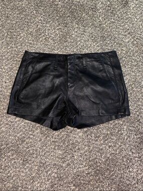 Rag & Bone black lamb leather shorts 27 perforated Coachella festival pockets